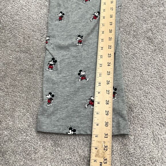 Disney Mickey Mouse Lounge Pajama Pants Mens Large Gray Printed Straight 28x31 - Picture 8 of 13